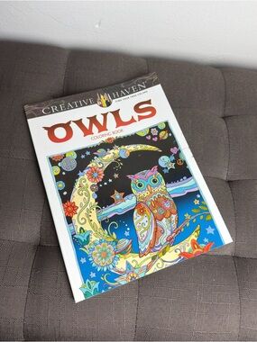 Creative Haven Owls Coloring Book Adult Coloring Relaxation Art NWT